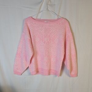 Vintage Sycamore Elegant Pink Crew Neck Sweater
